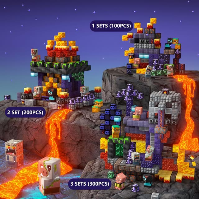 Thumbnail 2 de idoot 100PCS Magnetic Blocks STEM Building Set 0.8in 🧩