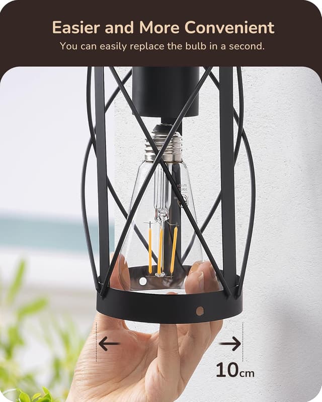 Detalle 1 de Outdoor wall lantern light IP44, E27