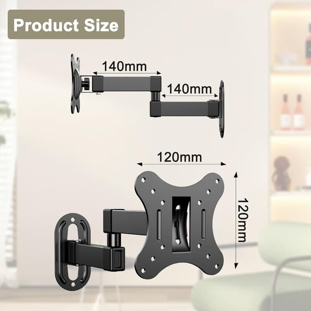 Thumbnail 1 de JXMTSPW Full Motion TV Wall Bracket 14–27in