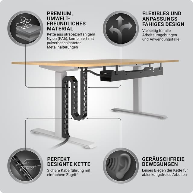 Thumbnail 4 de Kabelführung Schreibtisch Kabelkanal