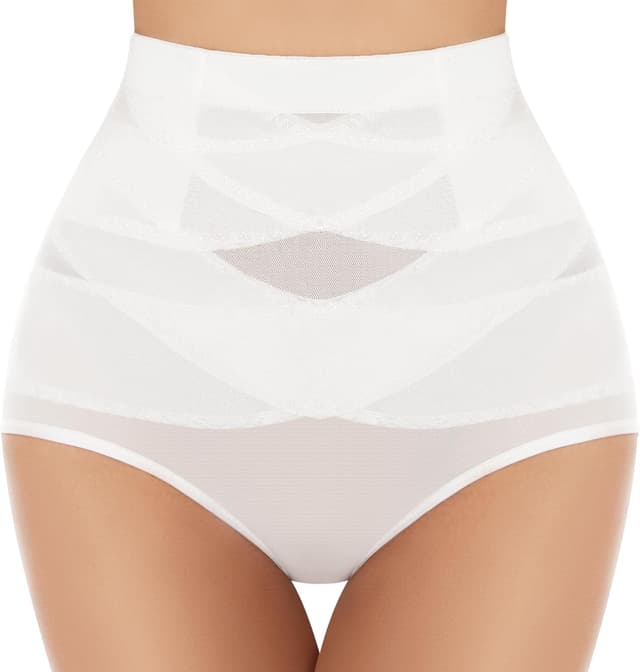 Detalle de SIMIYA Damen Shapewear Unterhose „Bauchweg“ mit hoher Taille und gekreuzten elastischen Bändern