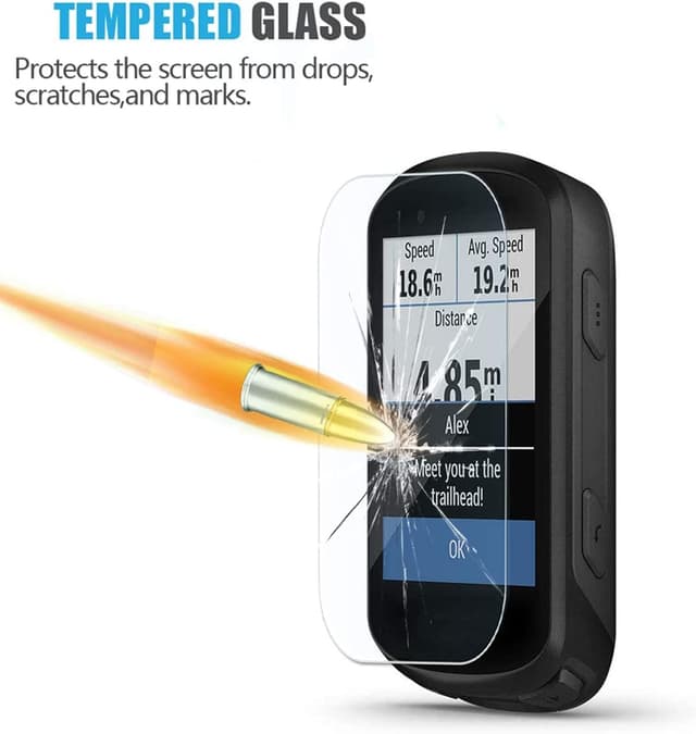 Detalle 2 de MWOOT Tempered Glass Screen Protector Garmin Edge 830