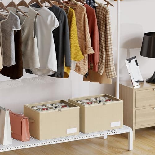 Thumbnail 7 de WANGIRL organizador de zapatos para armario (caben 12 pares) con tapa transparente y asas reforzadas