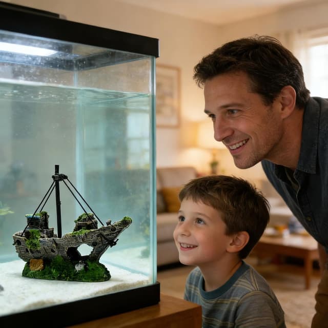 Thumbnail 5 de CHSG 13 cm Pirate Ship Aquarium Decor