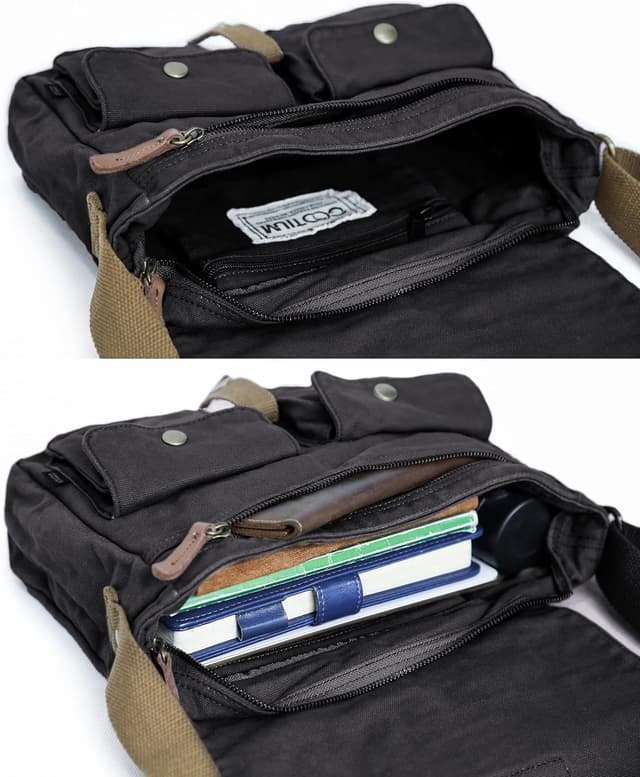 Thumbnail 6 de GOOTIUM 30624 Vintage Canvas Messenger Bag