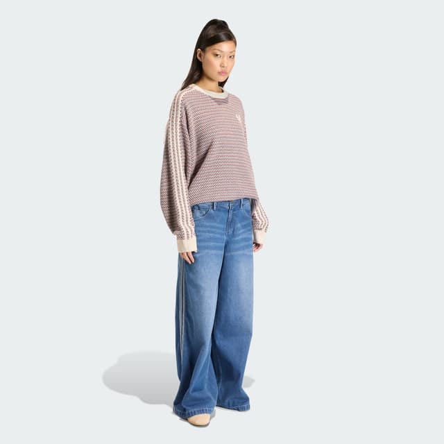 Detalle de Sudadera adidas DE PUNTO HOLIDAY PACK en beige