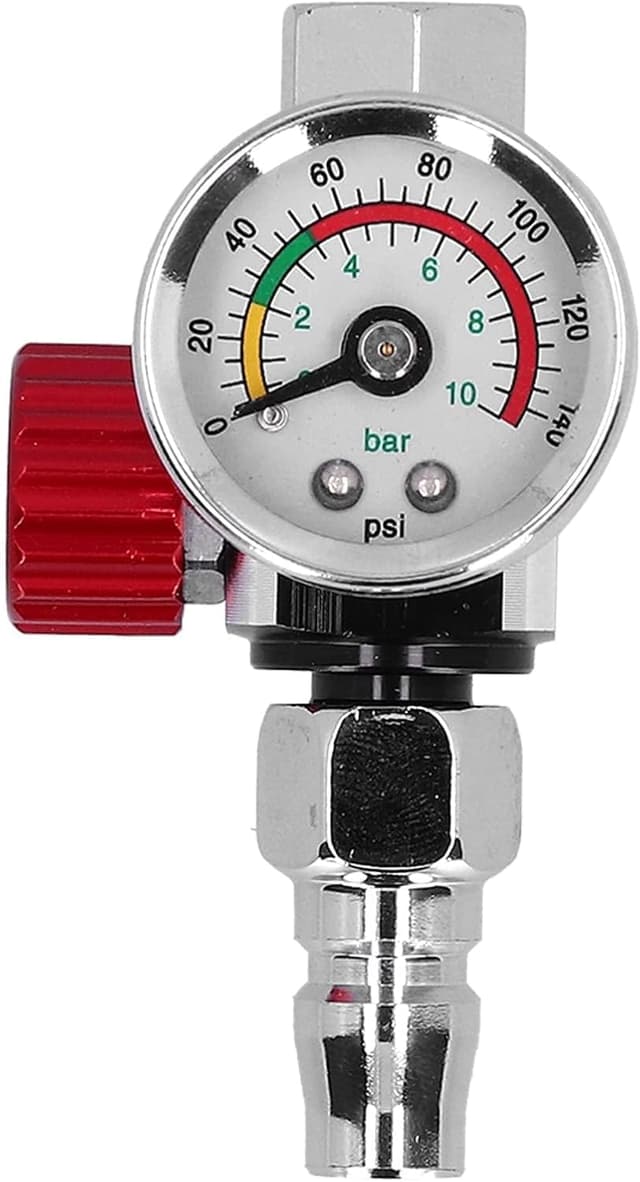 Detalle de LiebeWH regolatore di pressione dell’aria per pistola a spruzzo con filettatura G1/4 e manometro