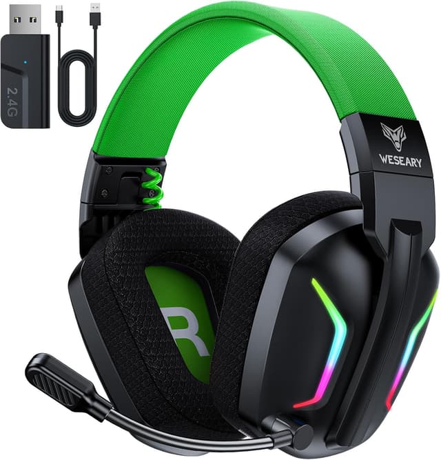 Detalle de WESEARY WG1 Wireless Gaming Headset 50mm