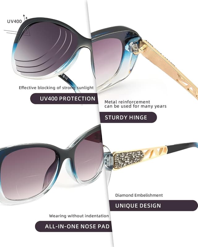 Detalle de Bifocal sun readers 2-in-1 for outdoor reading