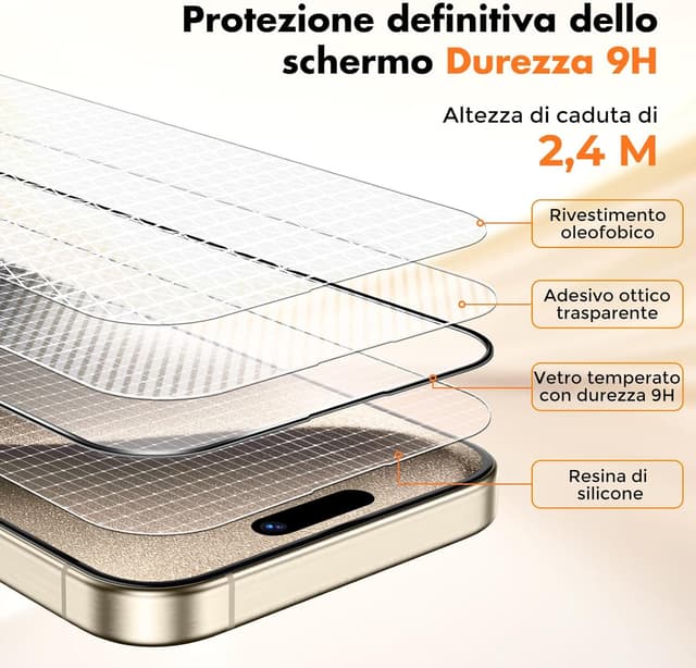 Detalle 2 de UNBREAKcable iPhone 15 Pro pellicola 6,1