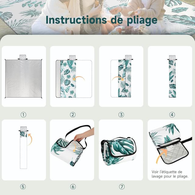 Thumbnail 6 de HAUSPROFI Picknickdecke 200x300 wasserdicht