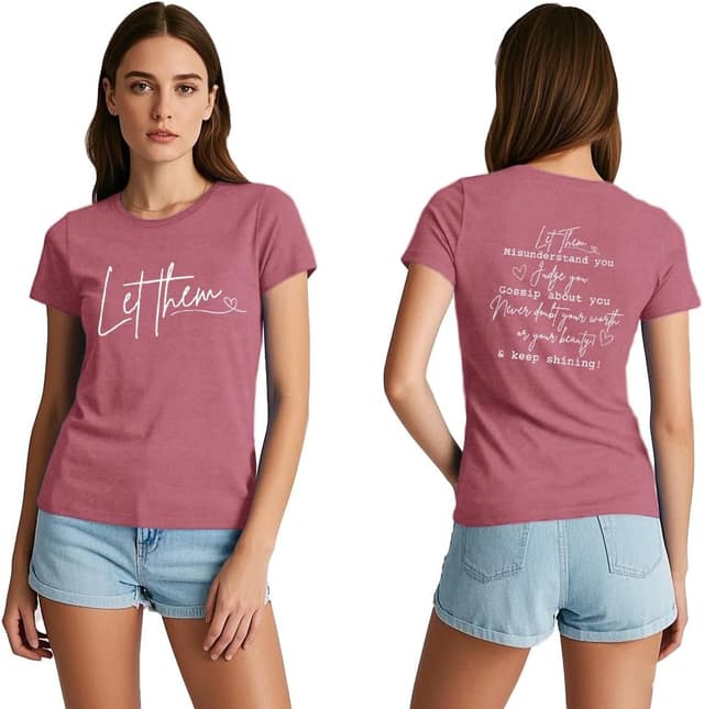 Detalle de Qskall “Let Them Misunderstand You” women’s T-shirt – soft motivational tee for everyday wear
