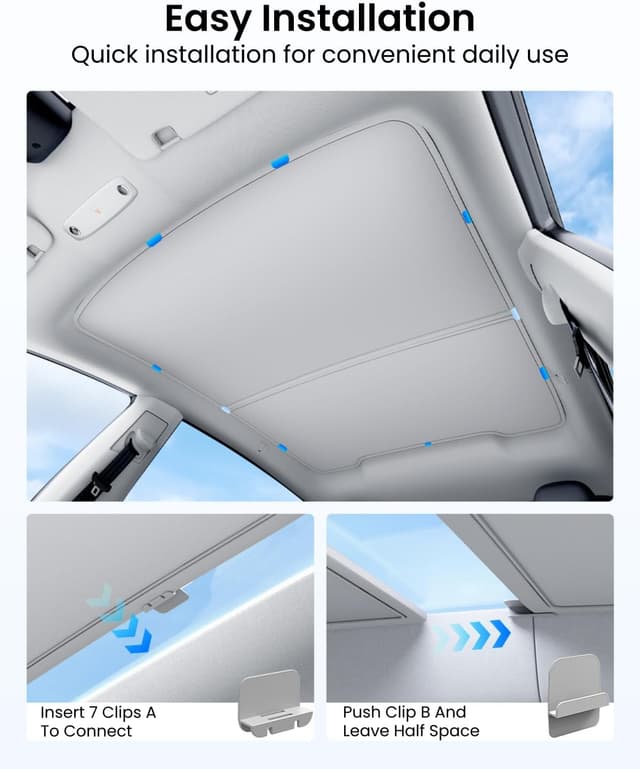 Thumbnail 5 de REEVAA 2025 Tesla Model Y Sunshade Roof 2PCS