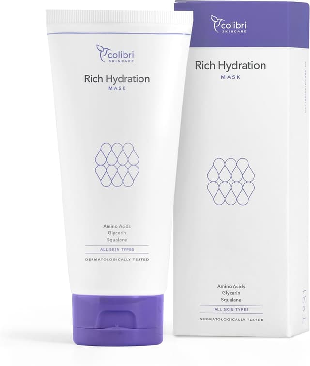 Detalle de Colibri Skincare RICH HYDRATION MASK maschera idratante ricca per pelle molto secca (150 ml)