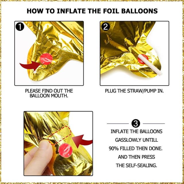 Thumbnail 6 de 30th Birthday Decorations set with black & gold “cheers to 30 years” banner and 30 foil number balloons