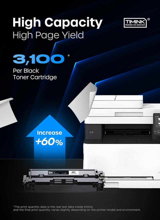 Detalle de Timink CRG-067H black toner cartridge (with chip) for compatible Canon i-SENSYS & LBP models