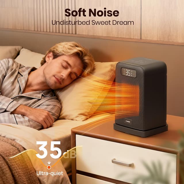 Detalle de FLANUR Electric heater 1500W with remote