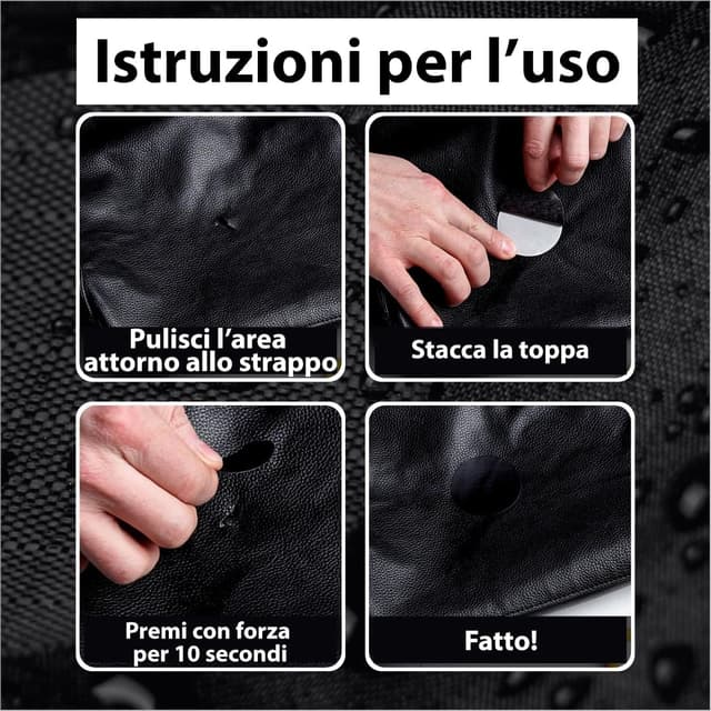 Detalle de aZengear Toppe di riparazione autoadesive impermeabili (11 pezzi, nero) per piumini, giacche e tessuti