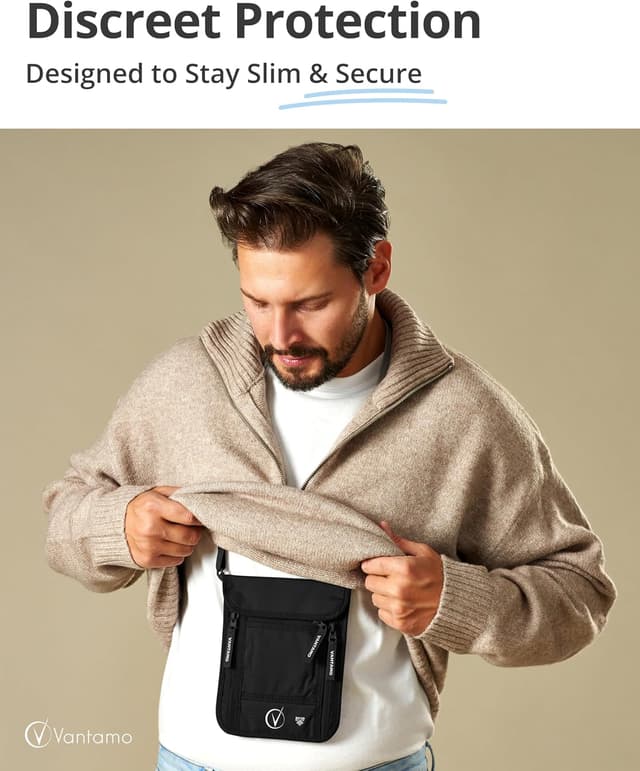 Thumbnail 1 de Onyx Premium Neck Wallet Passport Holder