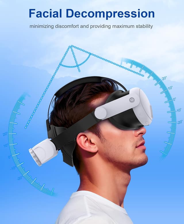 Detalle 1 de VR Head Strap for Quest 3/3S/2 Adjustable Support