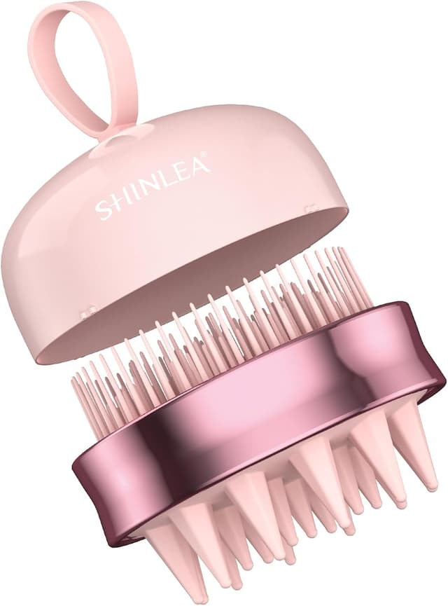 Imagen de SHINLEA Massaggiatore cuoio capelluto spazzola in silicone rosa en OfertitasTOP