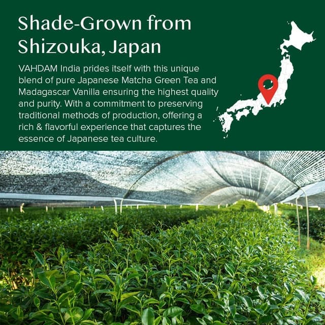 Detalle 2 de VAHDAM Matcha Vainilla Té Verde 100g 🍵