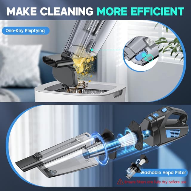 Thumbnail 5 de CKIKH Handheld Vacuum 15000PA 🧹