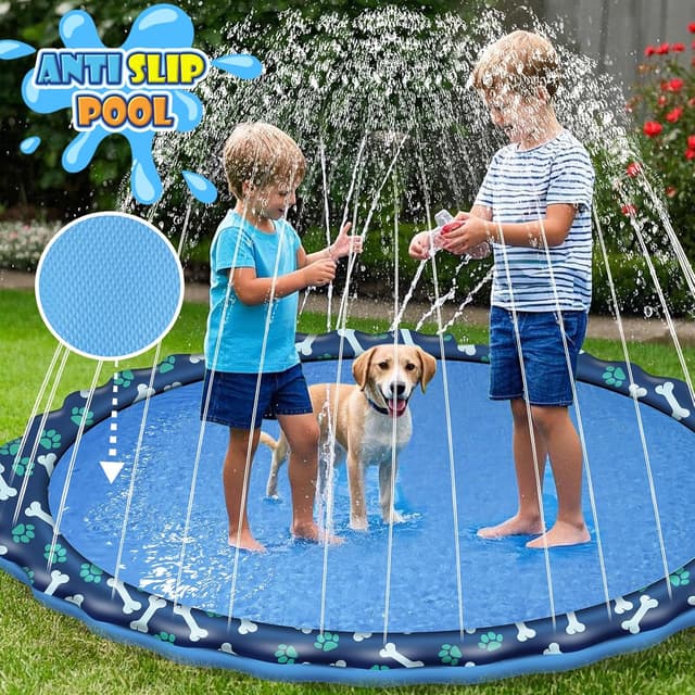 Detalle 2 de HaoVrisn Juegos de Agua para Niños Exterior 🏖️ 170cm, Antideslizante