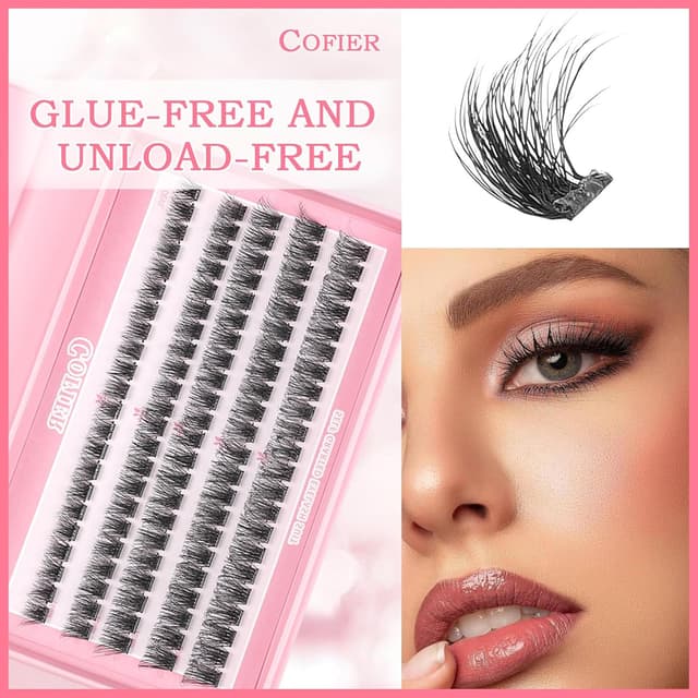 Thumbnail 6 de Cofier Glue-Free Wispy Lash Clusters Kit (100 Pcs) with Lash Tweezer, 12–20mm D Curl