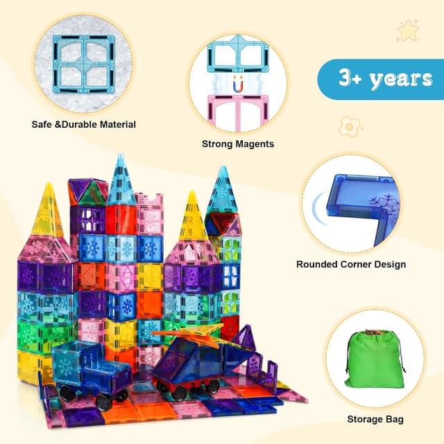 Thumbnail 4 de Xekel 100PCS Magnetic Tiles 100pc set