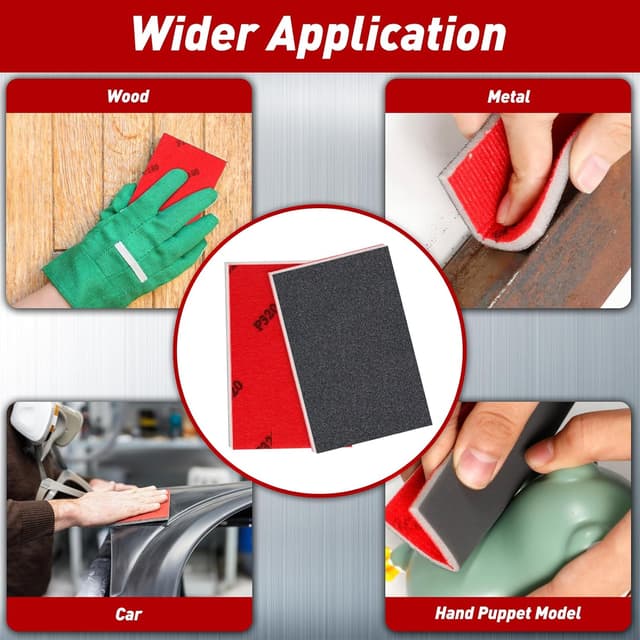 Thumbnail 6 de 24 Pcs Sanding Sponge Set 80-3000 Grit Sanding Pads