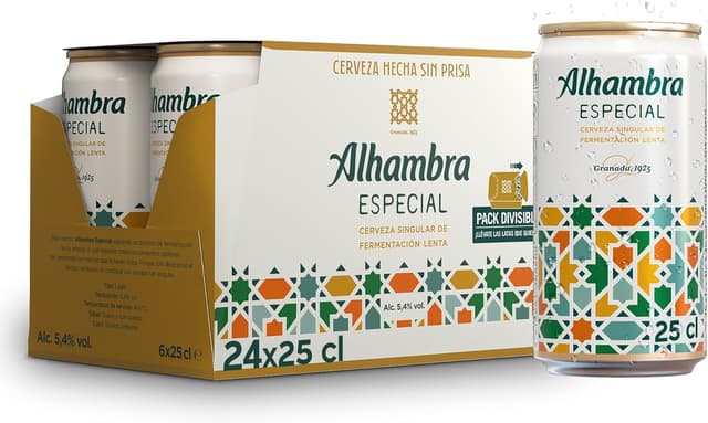 Imagen de Alhambra Especial Pack 24 Latas 25 cl Cerveza en OfertitasTOP