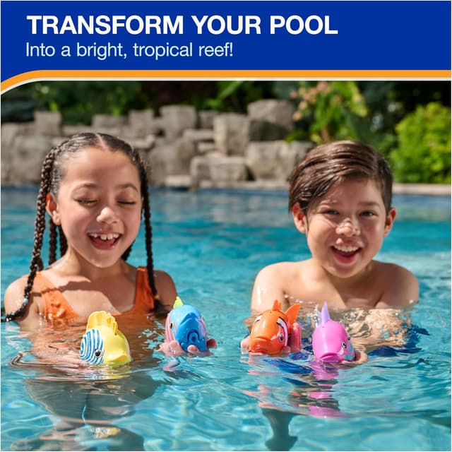 Detalle de SwimWays Rainbow Reef Tuna Turner Pool Fish Toy (Water-Activated, Batteries Included) for Ages 5+