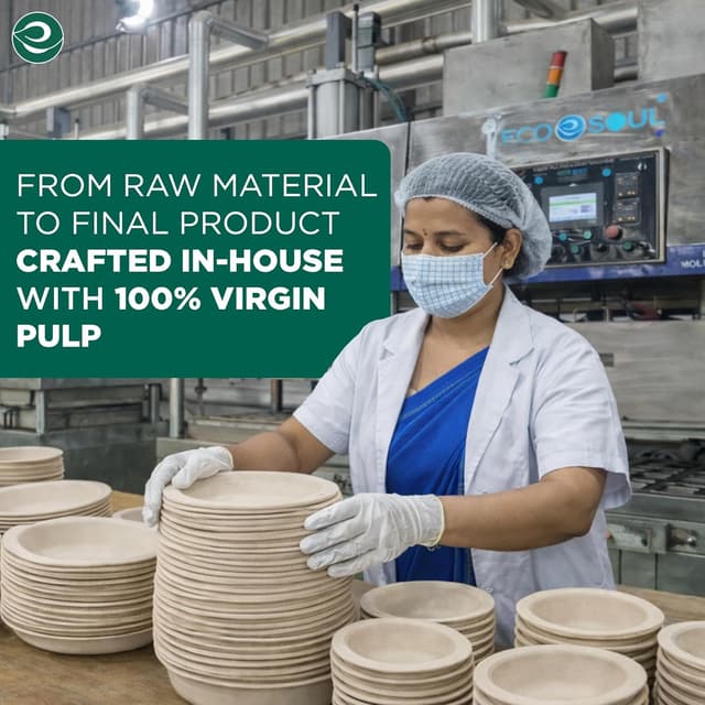 Thumbnail 6 de ECO SOUL Paper Plates (25Cm/10") – 1000-pack heavy-duty compostable dinner plates