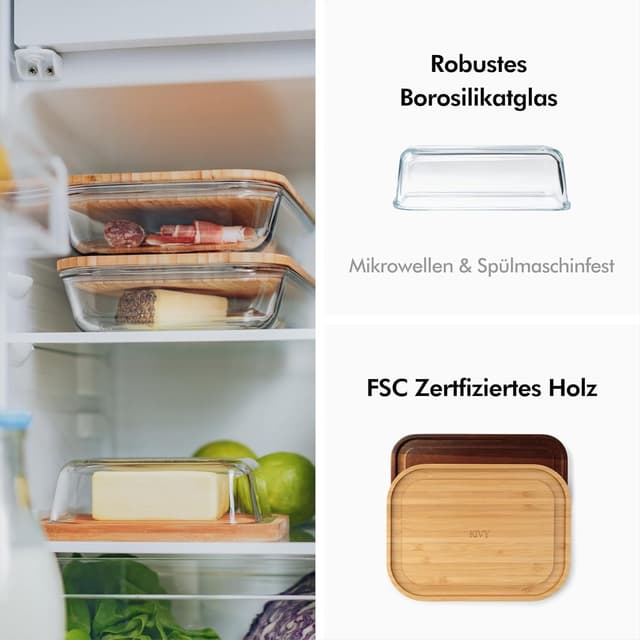 Thumbnail 3 de KIVY Butterdose Glas 250 g 🧈