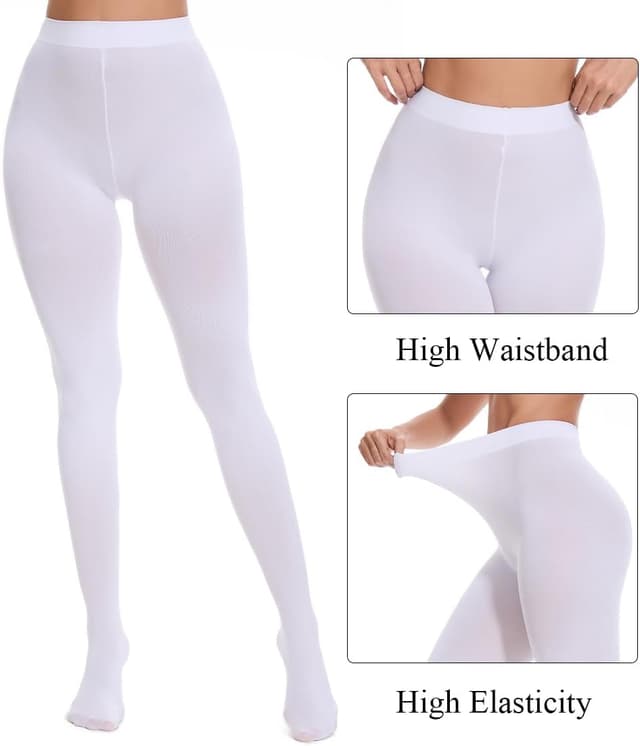 Detalle de DUCMODA Collant femme taille haute 80 denier doux semi-opaque, extensible (plus de 20 couleurs)