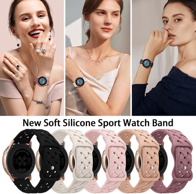 Detalle de Unbeinst silicone replacement band for Samsung Galaxy Watch 7/FE/6/5/4 (20mm, soft braided strap)