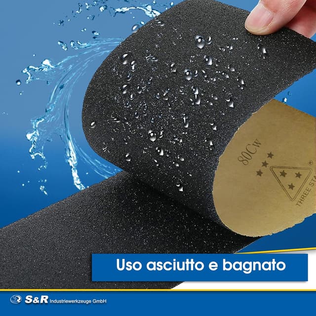 Thumbnail 2 de S&R 60 FOGLI Carta Vetrata Abrasiva 60pz 📐