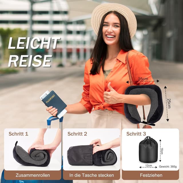 Thumbnail 5 de Jiancrate Nackenkissen Flugzeug đ€