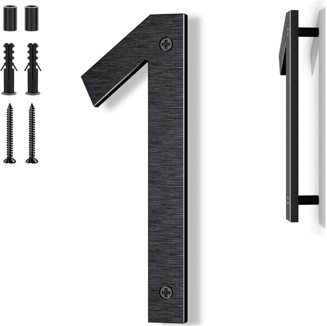 Detalle de Numero civico nero 20 cm Yafimea