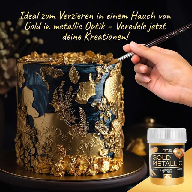 Detalle 2 de He-Ju Lebensmittelfarbe Gold 25ml đ°