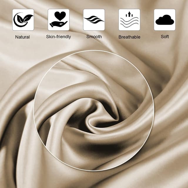 Thumbnail 6 de Ravmix Silk Pillowcase for Hair and Skin (21Momme) with Hidden Zipper, Taupe, 50×75cm