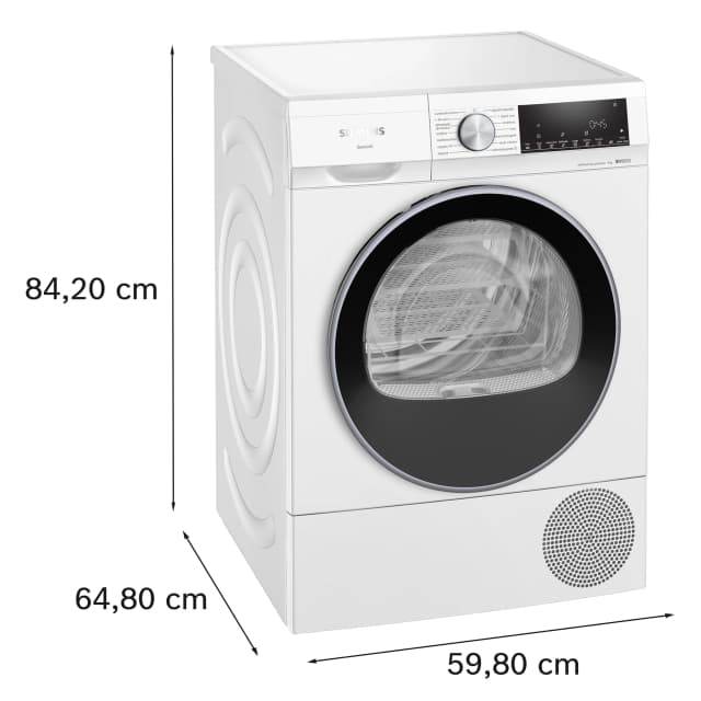 Detalle de Siemens iQ500 WQ45G2D0ES Secadora de 9 kg con bomba de calor y condensación (reacondicionada Grado C)