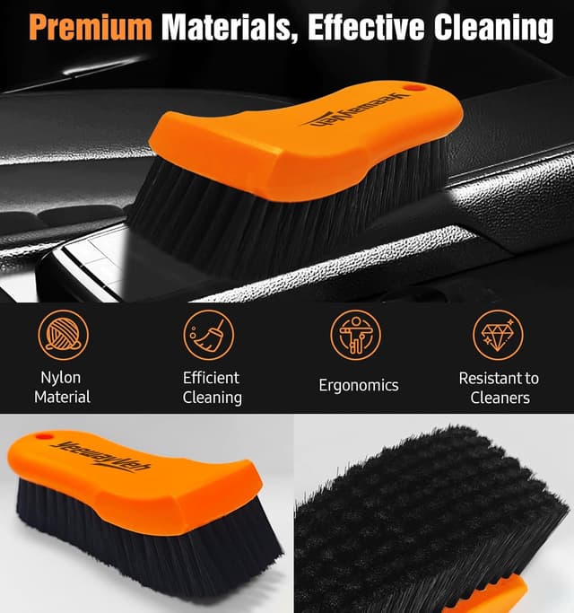 Detalle 2 de Leather brush set for car interiors
