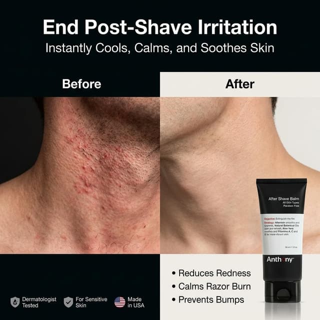 Thumbnail 1 de Anthony After Shave Balm for Men Cooling & Hydrating Lotion (Aloe, Vitamins A/C/E) — 3 fl oz