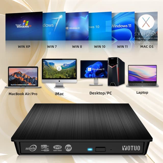 Detalle 2 de YOTUO IDD029-2 Portable USB 3.0 CD/DVD Drive