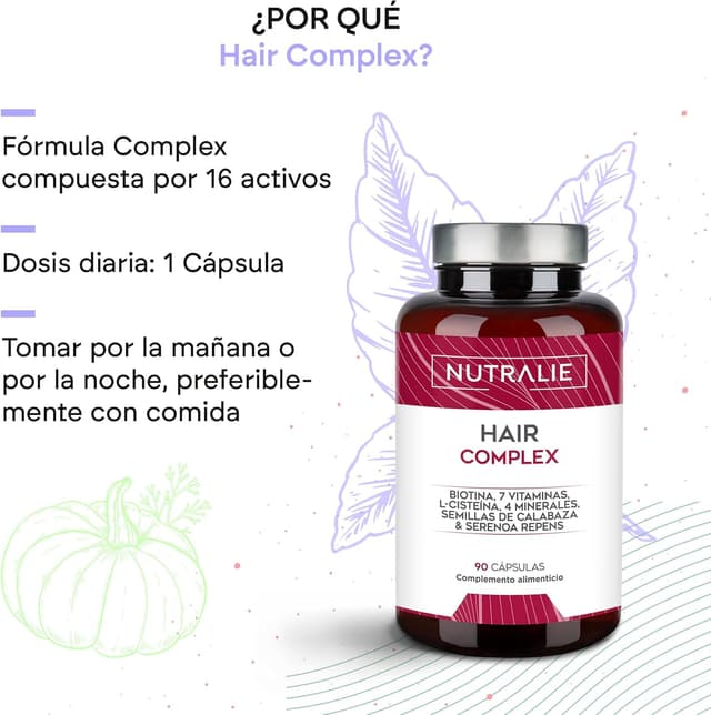 Detalle de VITAMINAS PARA EL CABELLO Biotina 90 cápsulas