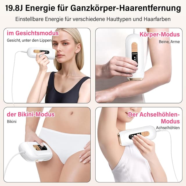 Thumbnail 5 de RWSRW IPL Épilateur 0,2s 5 niveaux