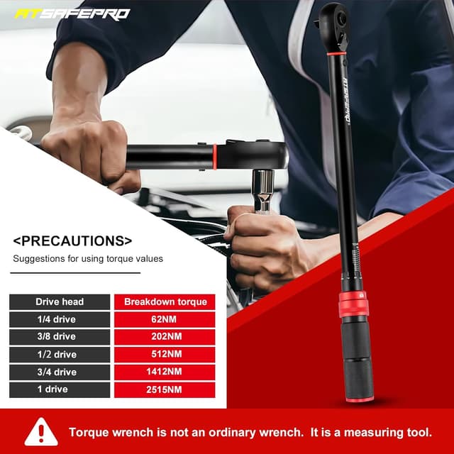 Thumbnail 2 de ATsafepro 1/2" Drive Torque Wrench 20–230 Nm