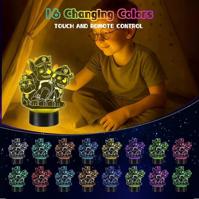 Detalle 2 de 2er Set Paw Dog Nachtlicht mit Timer